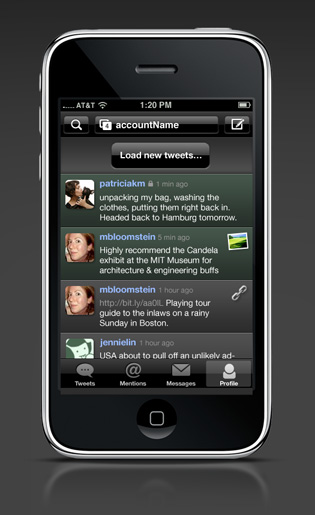 iPhone interface